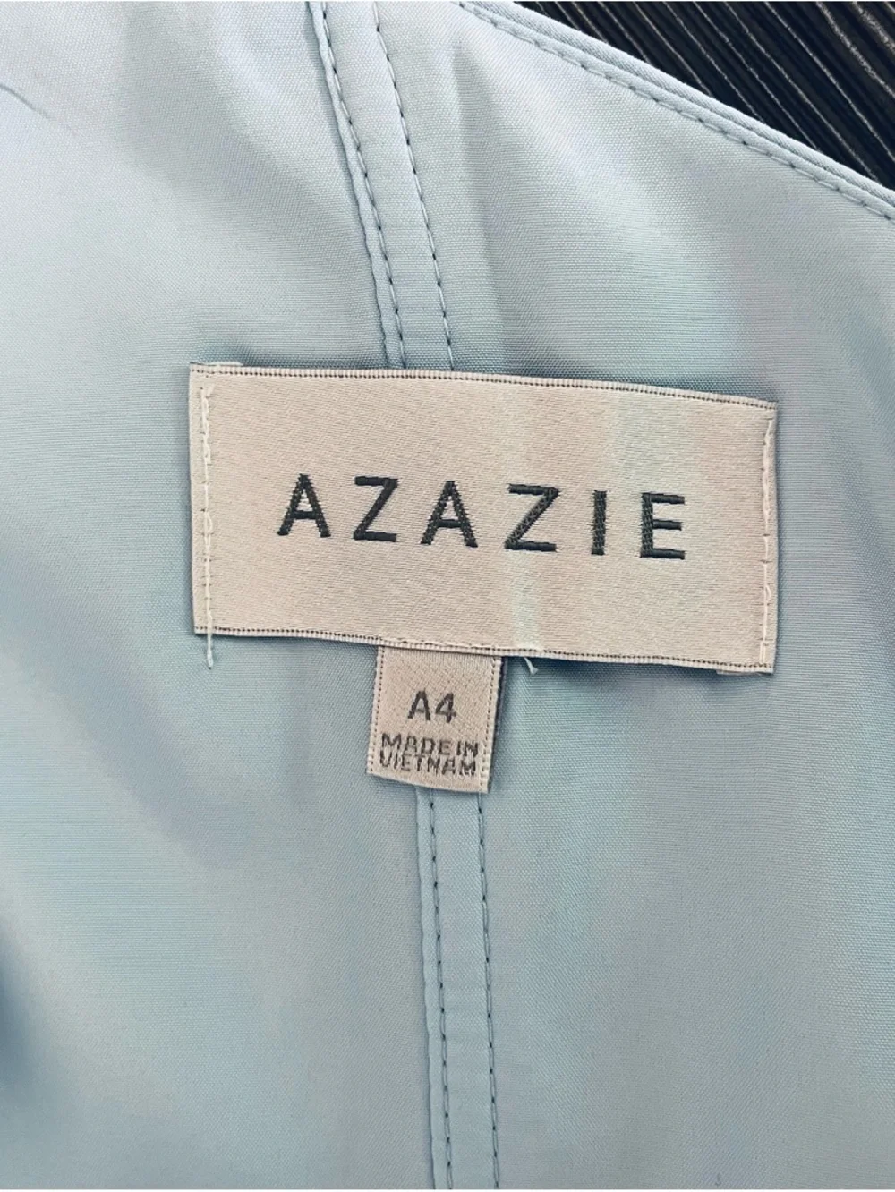 Azazie Sky Blue A-Line Off the Shoulder Chiffon Convertible Dress Size 4 - Picture 4 of 9